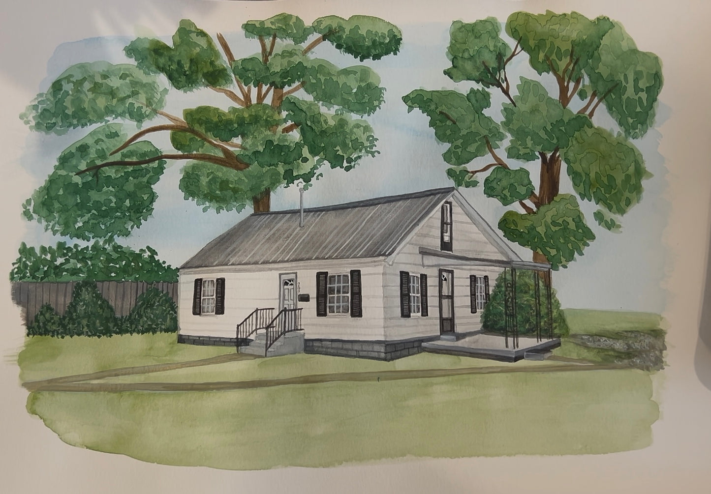 Custom Watercolor Home Portraits