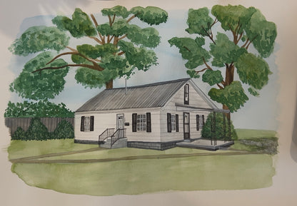 Custom Watercolor Home Portraits