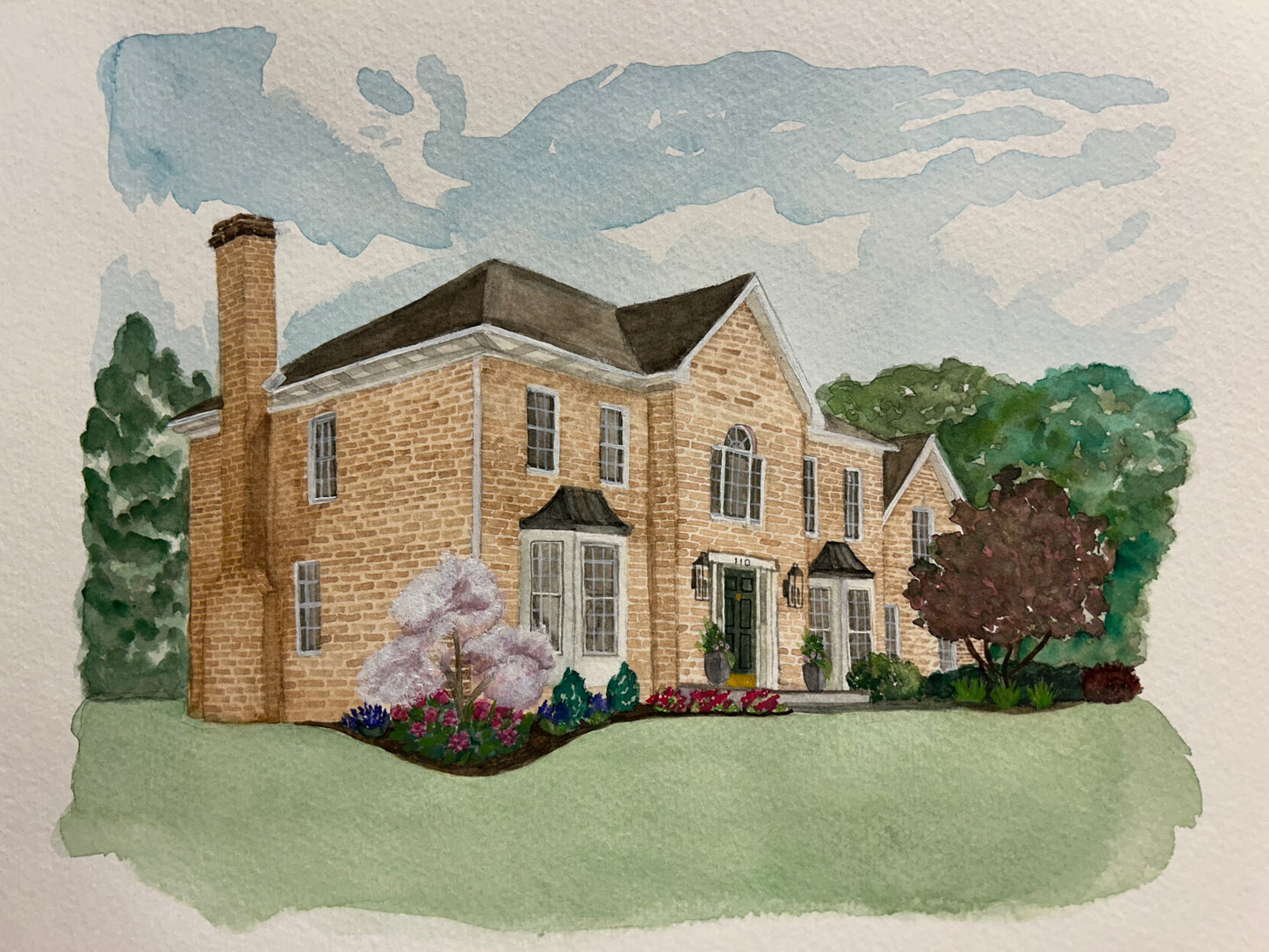 Custom Watercolor Home Portraits