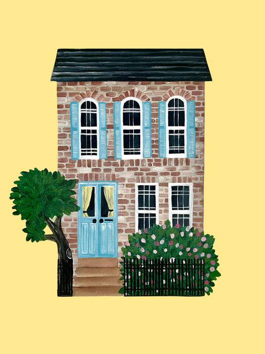 The Little Blue Door - Canvas Print